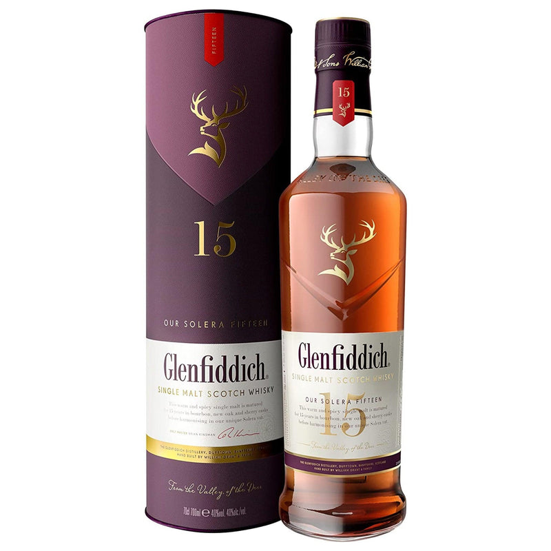 GLENFIDDICH 15 YEAR OLD Solera Speyside Single Malt Scotch Whisky 70cl 40%