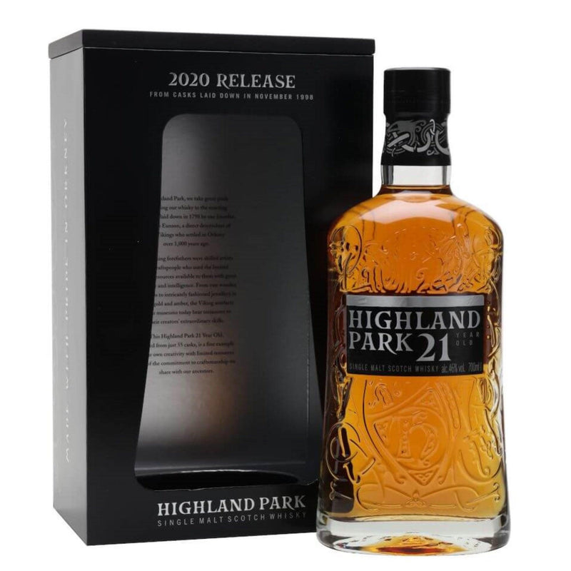 HIGHLAND PARK 21 Year Old Single Malt Scotch Whisky 70cl 46% (2020 Release)