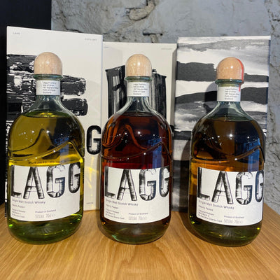 LAGG Single Malt Inaugural Releases 2022 Trio (Batches 1, 2 & 3) Single Malt Scotch Whisky 3 x 70cl 50% 