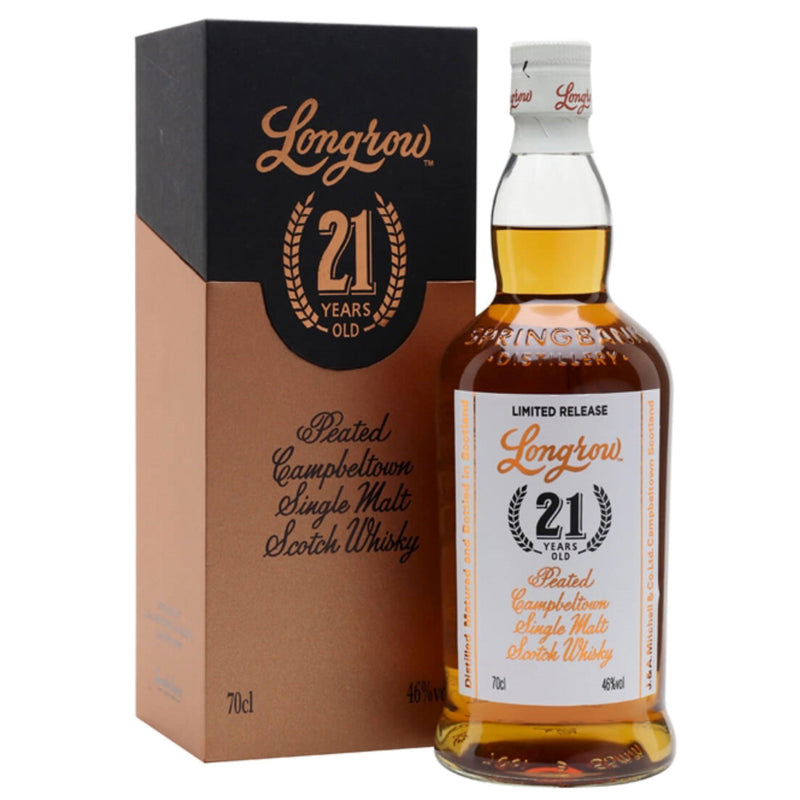 LONGROW 21 Year Old 2022 Peated Campbeltown Single Malt Scotch Whisky 70cl 46%