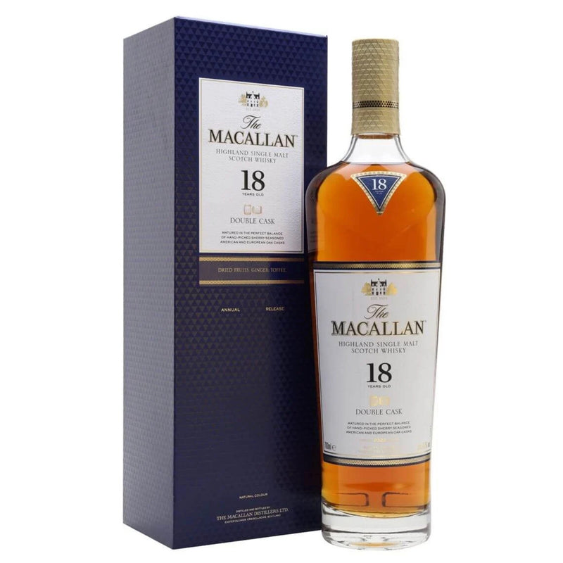 MACALLAN 18 Year Old Double Cask Speyside Single Malt Scotch Whisky 70cl 43% (2023 Release)