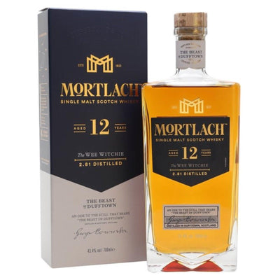 MORTLACH 12 Year Old The Wee Witchie Speyside Single Malt Scotch Whisky 70cl 43.4%