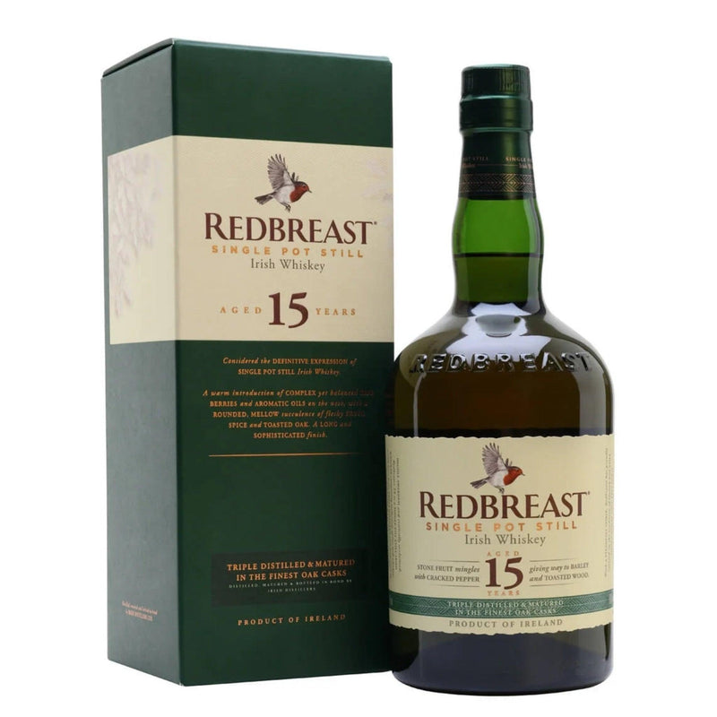 REDBREAST Single Pot Still 15 Year Old Irish Whiskey 70cl 46%
