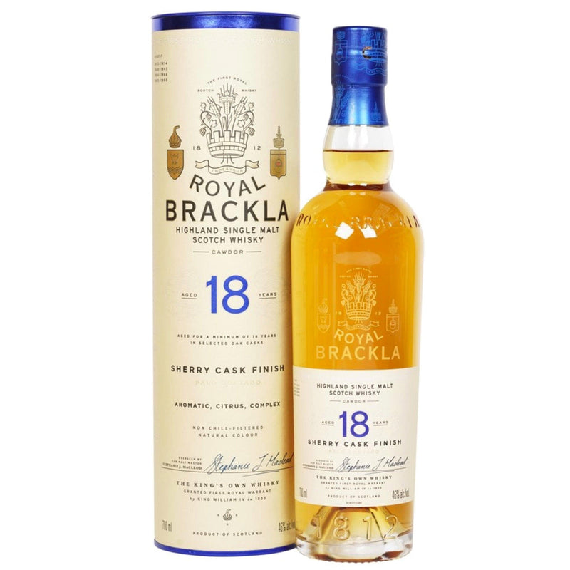ROYAL BRACKLA 18 Year Old Palo Cortado Finish Highland Single Malt Scotch Whisky 70cl 46%