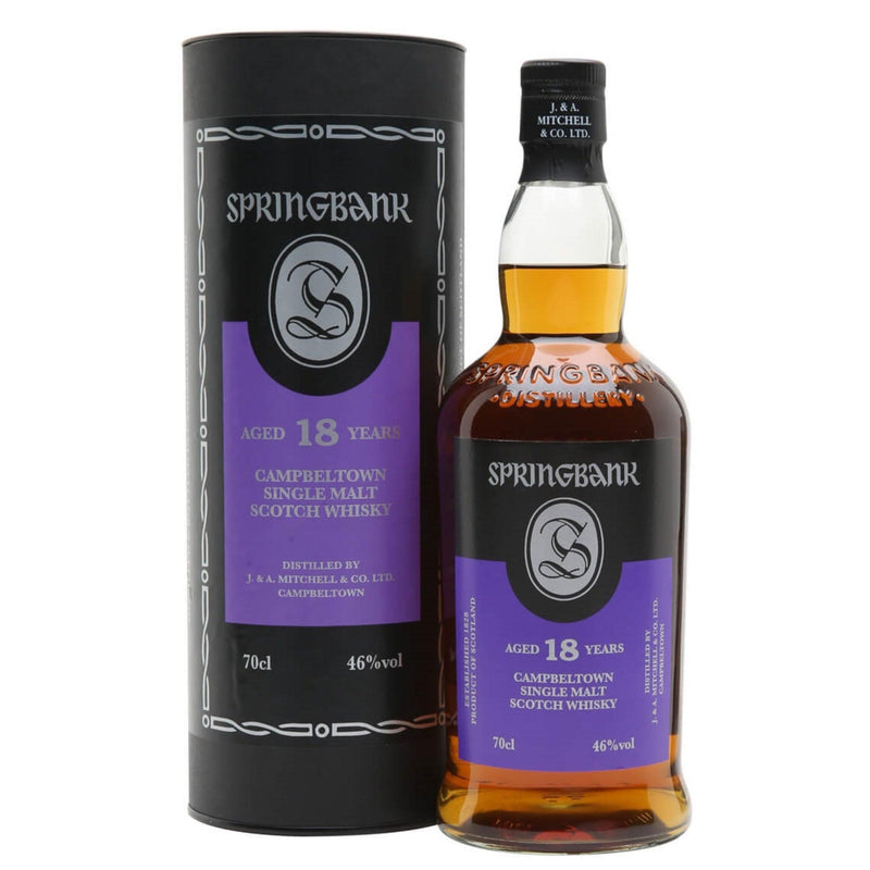 SPRINGBANK 18 Year Old Campbeltown Single Malt Scotch Whisky 70cl 46%