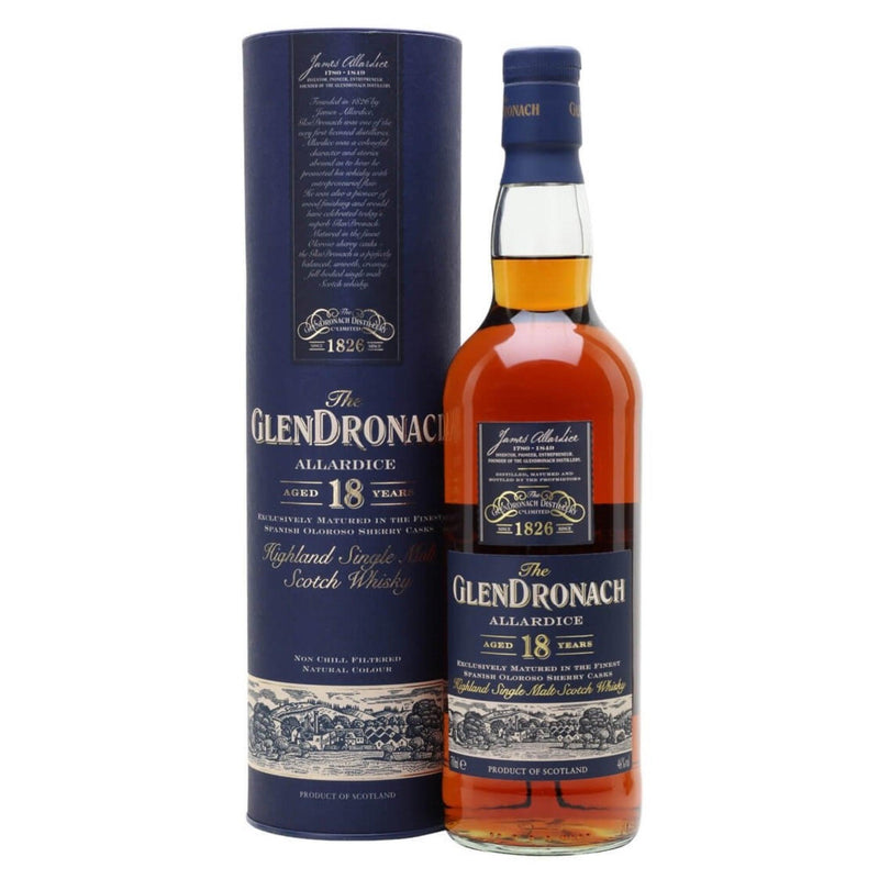 THE GLENDRONACH Allardice 18 Year Old Highland Single Malt Scotch Whisky 70cl 46%