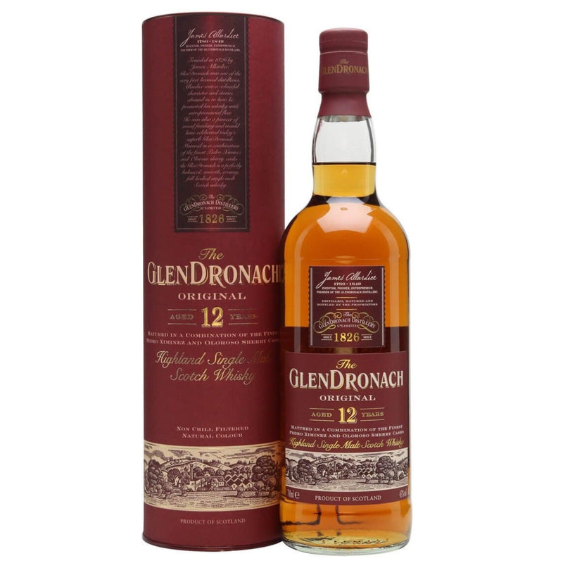 THE GLENDRONACH Original 12 Year Old Highland Single Malt Scotch Whisky 70cl 43%