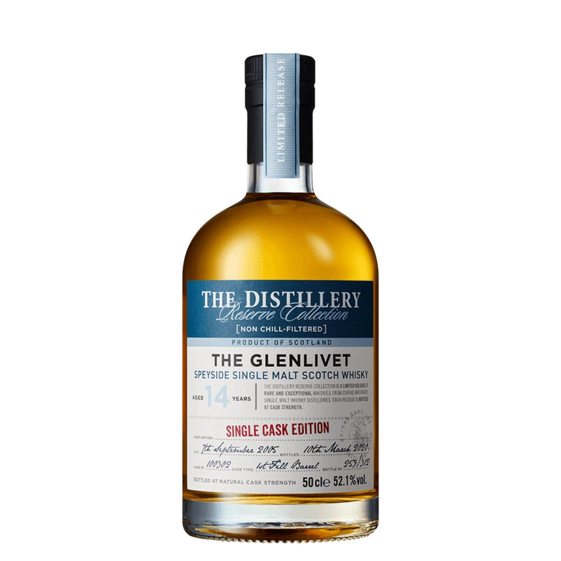 THE GLENLIVET 14 Year Old Single Cask Edition Speyside Single Malt Scotch Whisky 50cl 52.1%