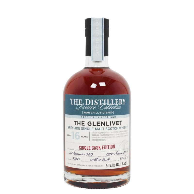 THE GLENLIVET 16 Year Old Single Cask Edition Speyside Single Malt Scotch Whisky 50cl 62.1%