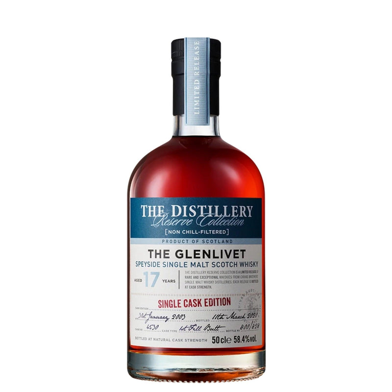 THE GLENLIVET 17 Year Old Single Cask Edition Speyside Single Malt Scotch Whisky 50cl 58.4%