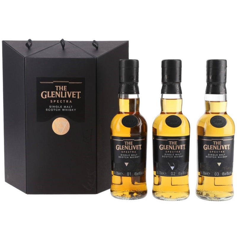 THE GLENLIVET Spectra Speyside Single Malt Scotch Whisky 3 X 20cl 40% GIFT PACK