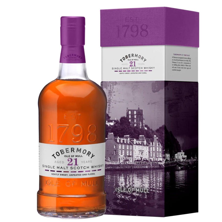 TOBERMORY 21 Year Old Single Malt Scotch Whisky 70cl 46.3%