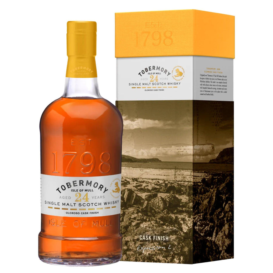 TOBERMORY 24 Year Old Single Malt Scotch Whisky 70cl 52.5%