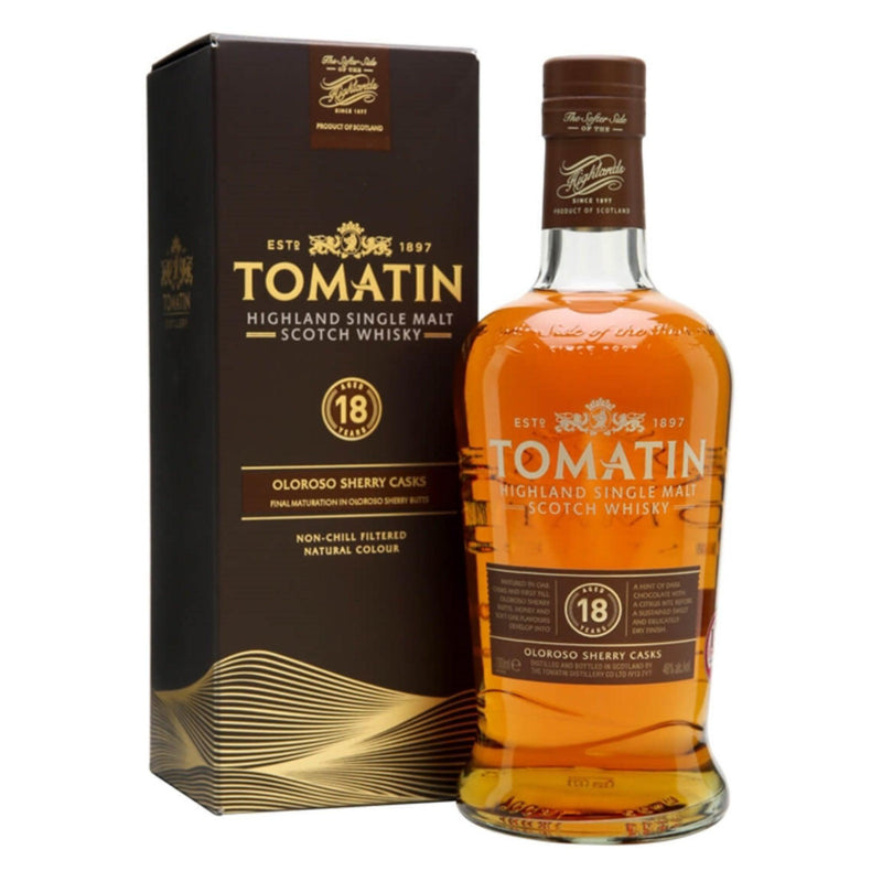 TOMATIN 18 Year Old Highland Single Malt Scotch Whisky 70cl 46% Oloroso Sherry Casks