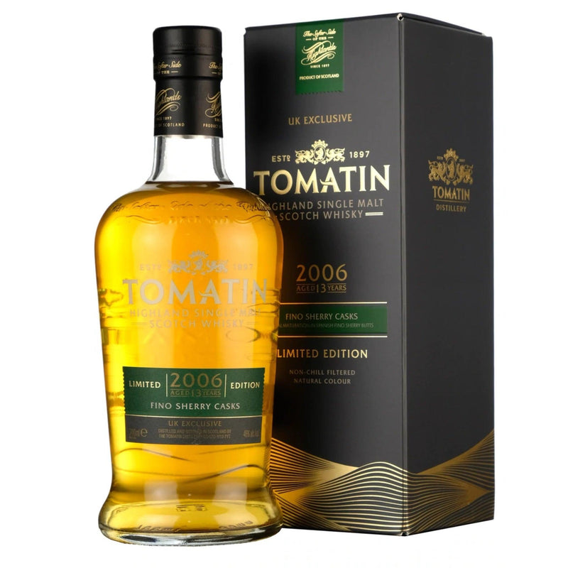 TOMATIN 2006 Fino Sherry Finish UK Exclusive Highland Single Malt Scotch Whisky 70cl 46%
