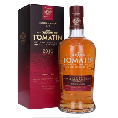 TOMATIN Italian Collection Barolo Cask Edition 12 Year Old Highland Single Malt Scotch Whisky 70cl 46%