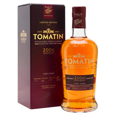 TOMATIN The Portuguese Collection Port Casks 15 Year Old Highland Single Malt Scotch Whisky 70cl 46%