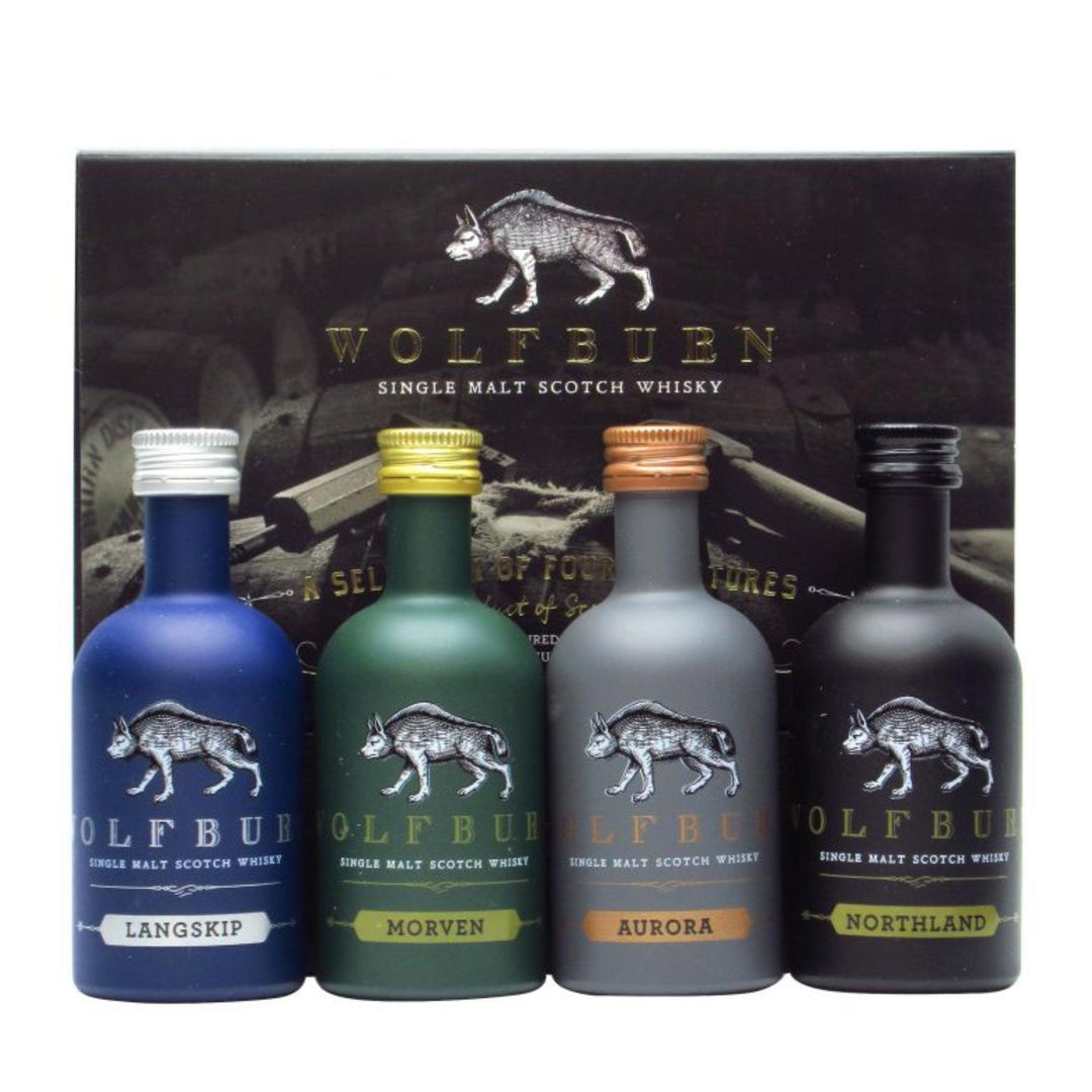 WOLFBURN Highland Single Malt Scotch Whisky 4 x 5cl MINIATURE GIFT PACK