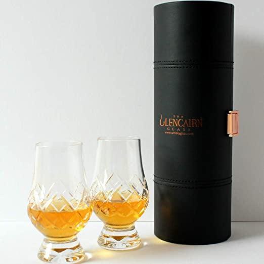 Glencairn Crystal Cut Whisky Glass in Travel Box (Set of 2)