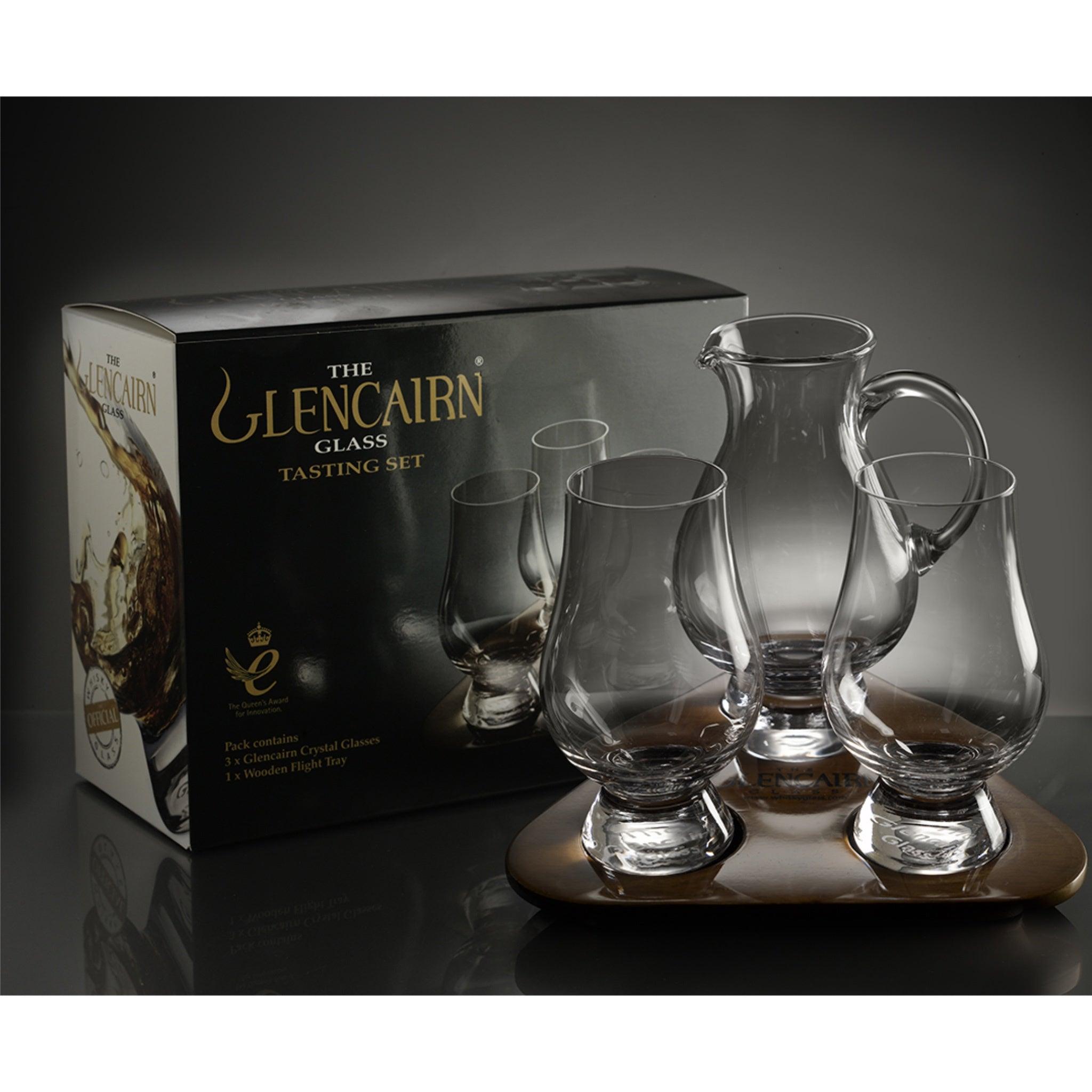 Personalized 6 Glencairn Glass Set Serving Tray - Solid Walnut - Bourbon Scotch Whisky Whiskey Tasting Flight - Gifts for Him Gifts for cheapest Men