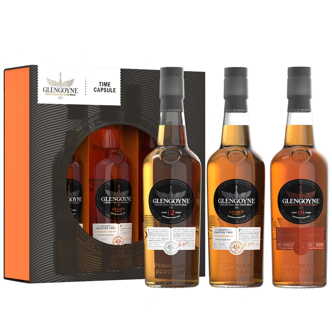 GLENGOYNE Time Capsule Highland Single Malt Scotch Whisky 3 x 20cl GIFT PACK