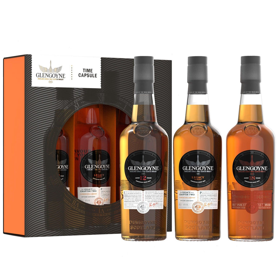 GLENGOYNE Time Capsule Highland Single Malt Scotch Whisky 3 x 20cl GIFT PACK