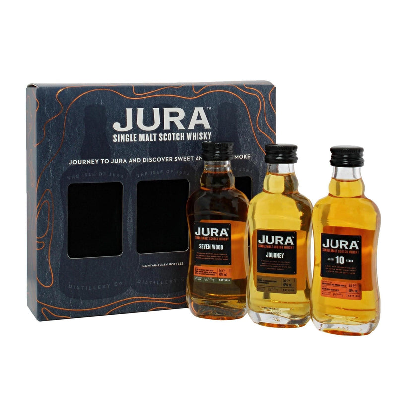 JURA Single Malt Scotch Whisky 3 x 5cl MINIATURE GIFT PACK