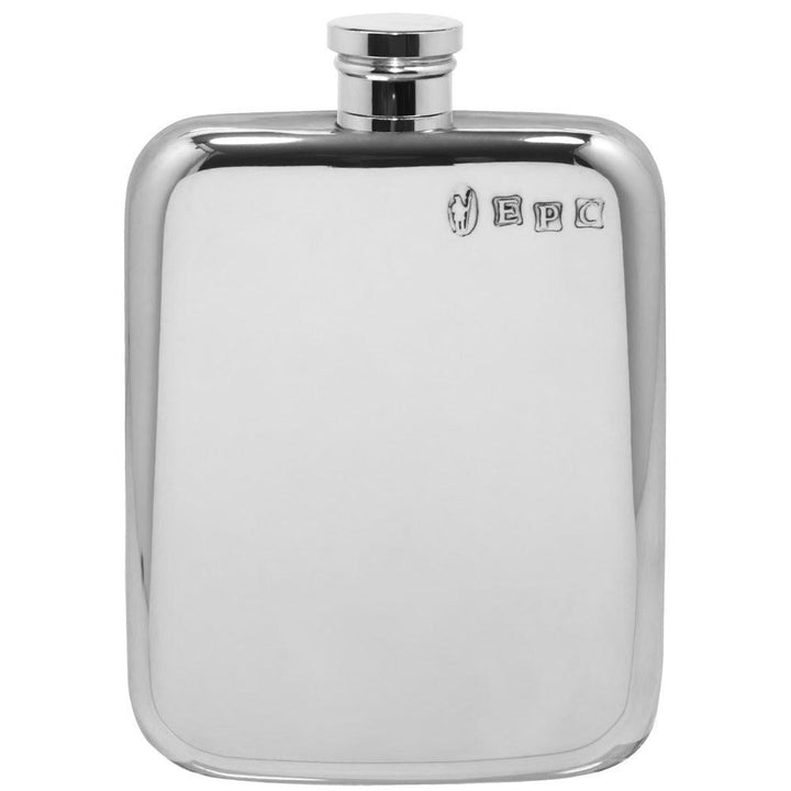 English Pewter 4oz Purse Flask Pewter - highlandwhiskyshop