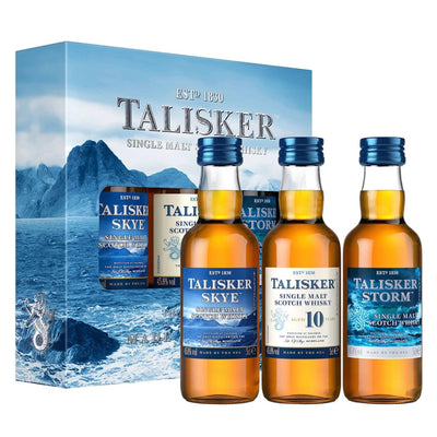 TALISKER Single Malt Scotch Whisky 3 x 5cl MINIATURE GIFT PACK